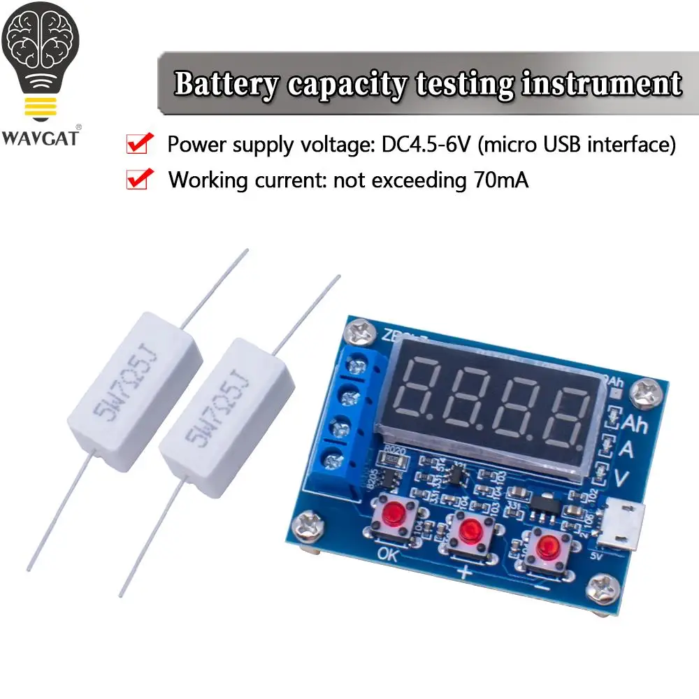 ZB2L3 Li-ion Lithium Lead-acid Battery Capacity Meter Discharge Tester Analyzer Measurement Analysis Instruments