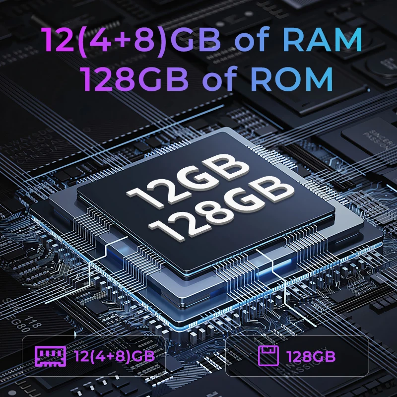 هواتف ذكية HOTWAV Note 12 EF رفيعة للغاية بشاشة 6.8 بوصة عرض كبيرة أندرويد 14 5160 مللي أمبير في الساعة هاتف محمول 4 جيجابايت + 128 جيجابايت ثماني النواة 48 ميجابكسل