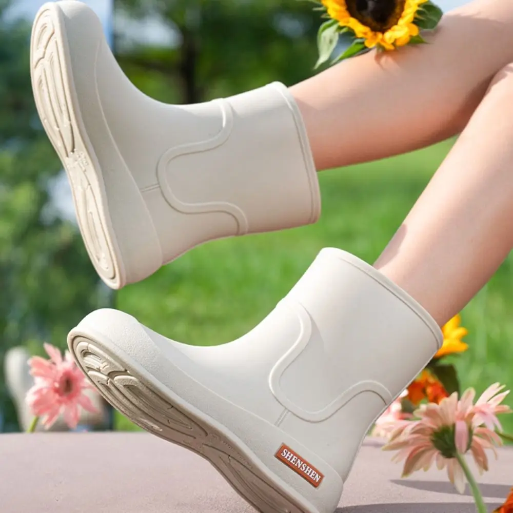 Sturdy Waterproof Rain Boots Non Slip Unisex Waterproof Rubber Boots Short Ankle Lightweight Non Slip Garden Shoes Outdoor Use