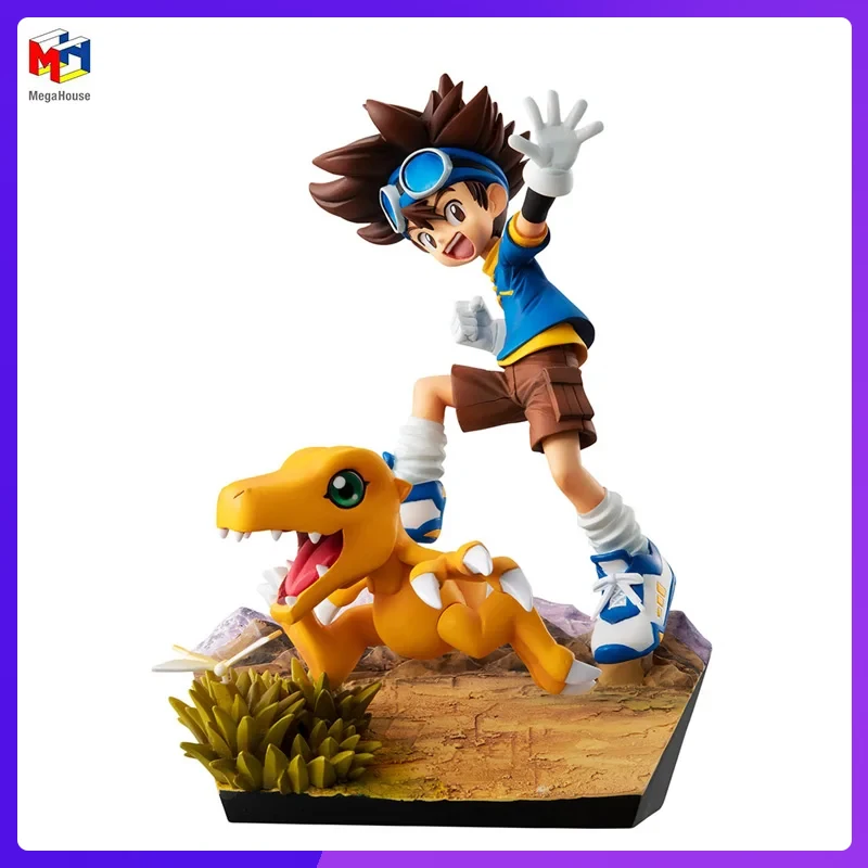 

In Stock MegaHouse GEM Digimon Adventure Agumon Yagami Taichi New Original Anime Figure Model Toys Action Figure Collection Doll