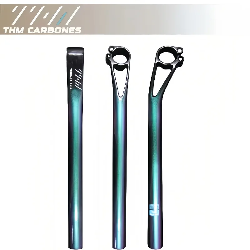 

THM Ultralight Full Carbon Adjustable Seatpost 0°-25° 27.2mm 30.8mm 31.6x400mm for Road/Gravel/MTB Bikes Hollow Chameleon Design