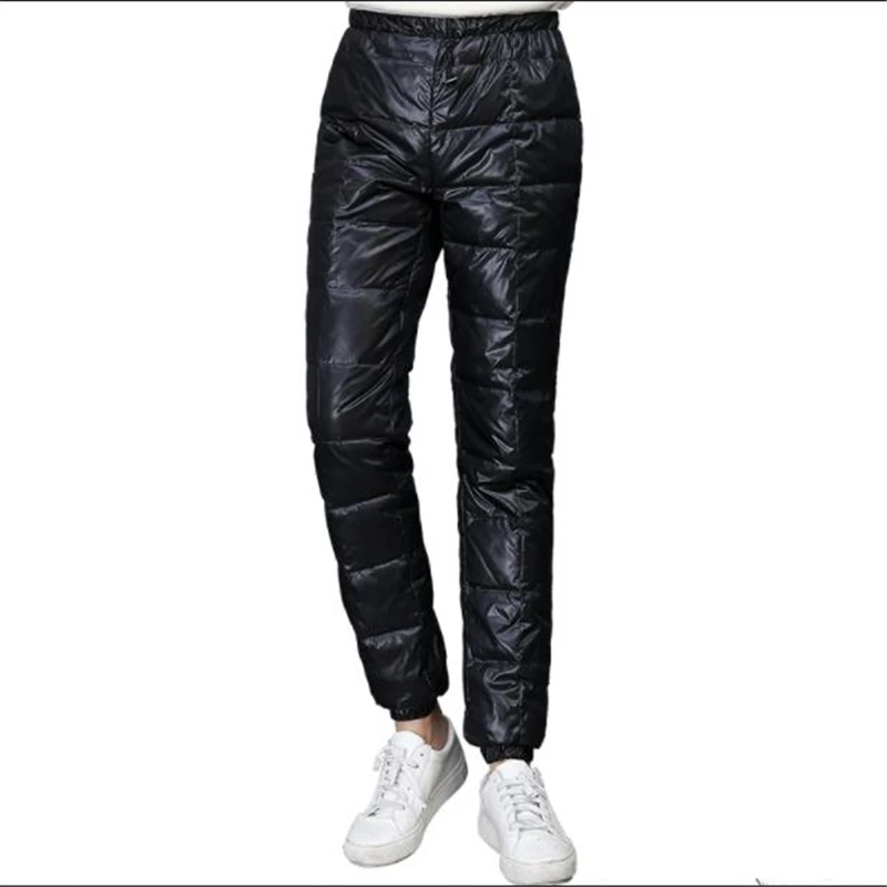 

Man Hot Sale 89% White Duck Down Pants Male Winter Thick Down Trousers Men Warm 89% White Duck Down Capris Pantalons En Duvet