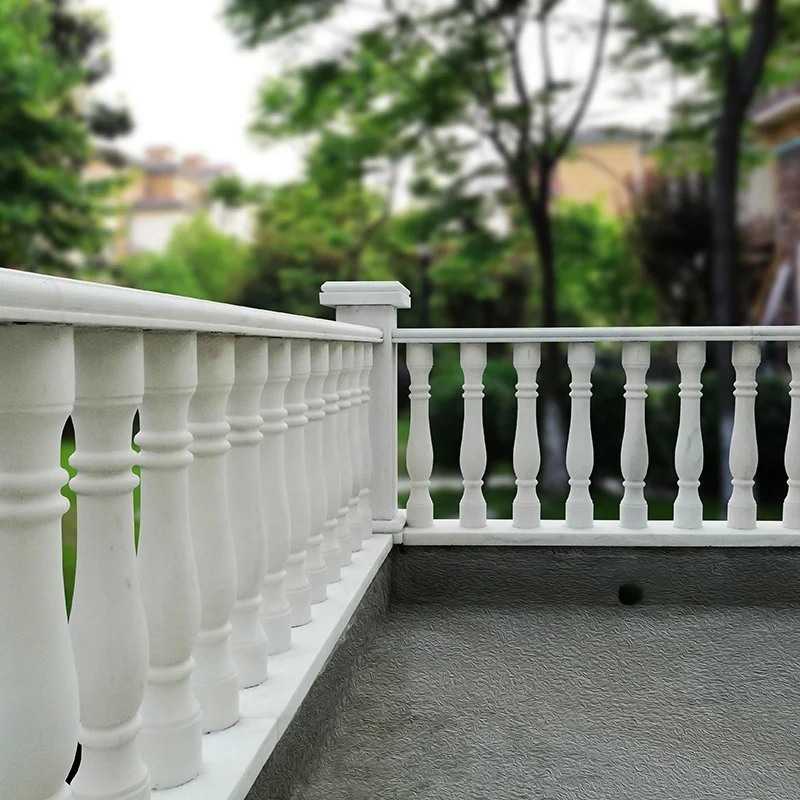 Customization Decorative Architectural  Carving Marble Staircase Railing Balustrade
