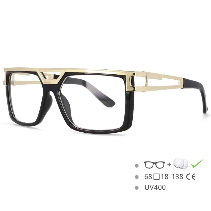 54598 Retro Brand Men's Sunglasses Shades Rectangular Large Frame Hollow Legs Outdoor Goggles UV400
