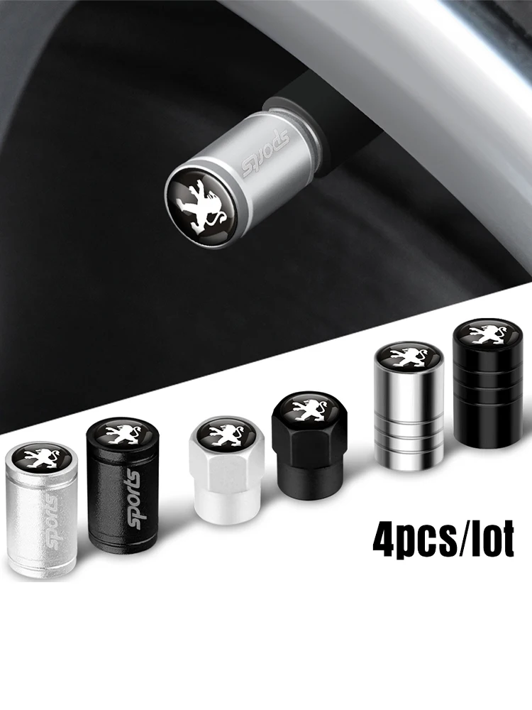 4 Stücke Metall Auto Styling Rad Reifen Ventilkappe Vorbau Abdeckung Zubehör Für Peugeot 206 308 307 208 207 3008 2008 508 SW 407 5008 306