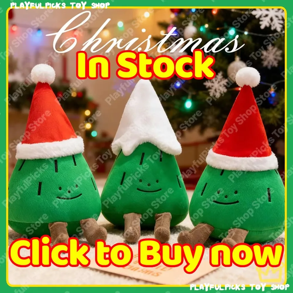 In Stock Christmas Tree Plush Doll Mini Christmas Pine Ornament Creative Pine & Bamboo Shoot Toy Christmas Pine Decorations