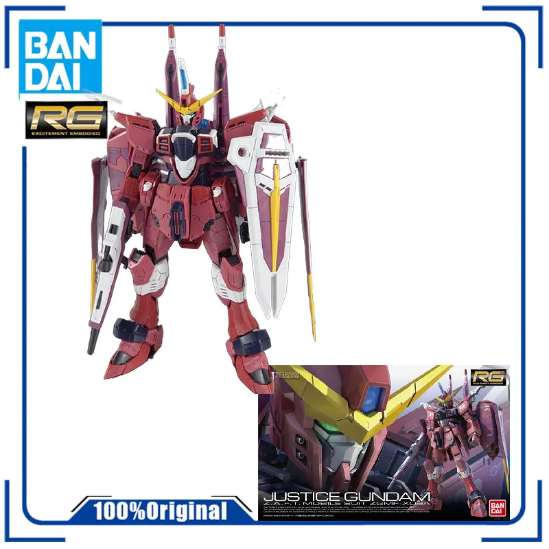 

STOCK BANDAI ORIGINAL RG 09 JUSTICE GUNDAM SEED ZGMF-X09A JUSTICE Собранные модели анимированных персонажей Высококачественные коллекционные предметы