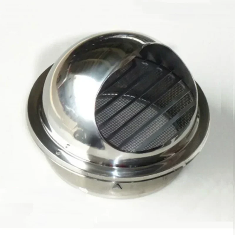 60 mm ~ 300 mm Stainless Steel Exhaust Hood, Wall Vent Cap, Air Vent Bull Nose Bathroom Extractor Outlet Grille Louvres