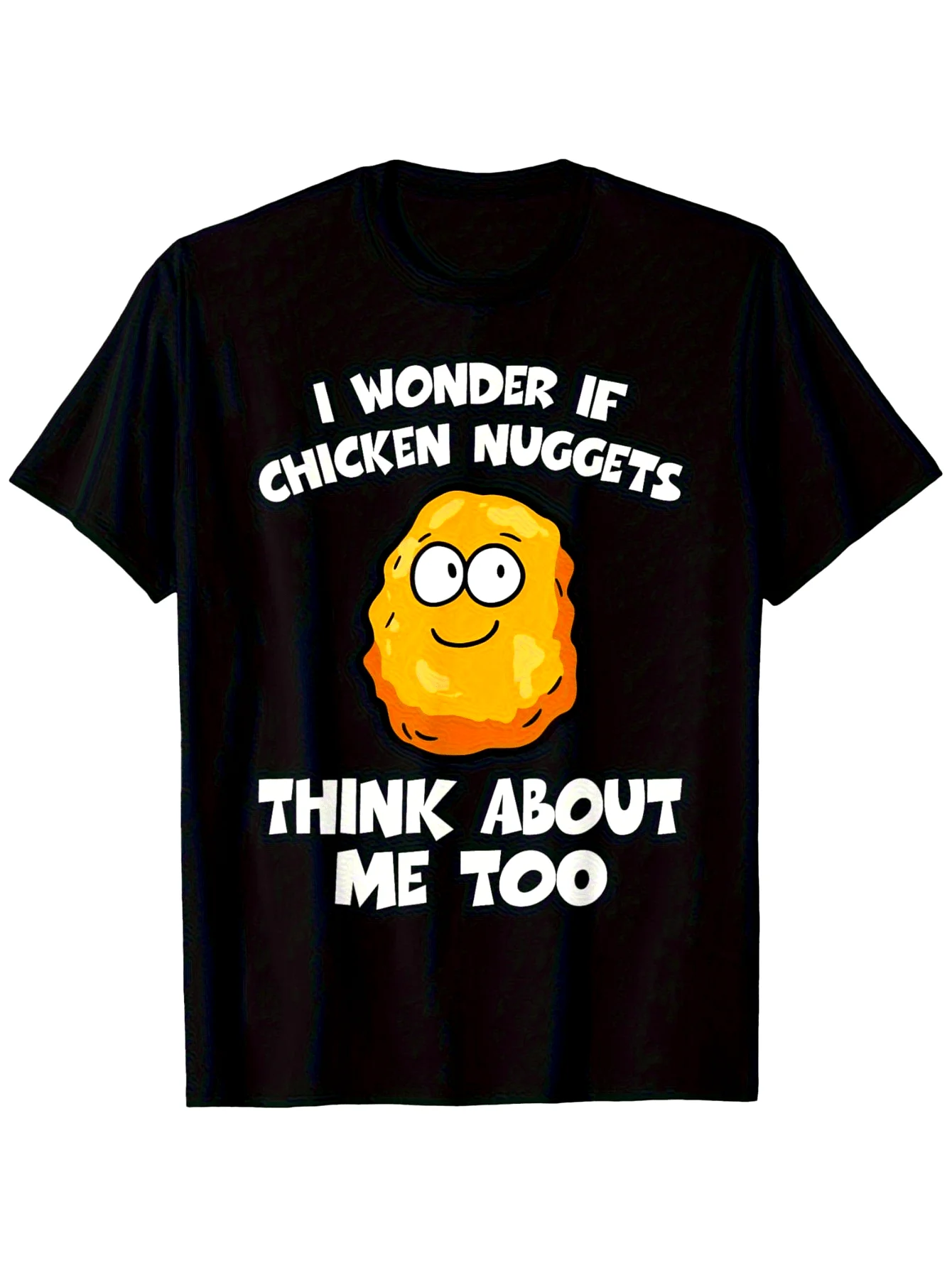 Men’s Funny Chicken Nugget T-Shirt   wonder if there are chicken nuggets out there thinking up designs for me too  men clothing