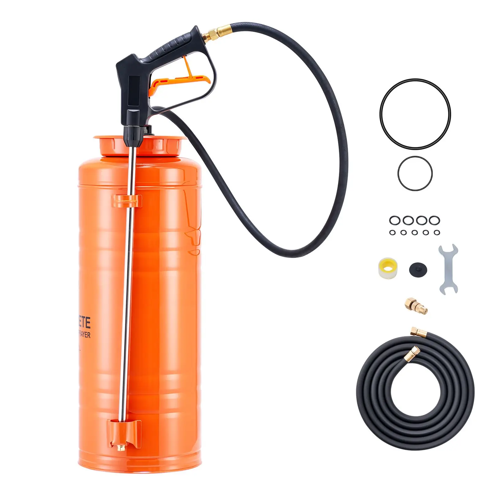 Industrial Concrete Sprayer, 3.5 Gallon Stainless Steel Sprayer, Heavy Duty Tri-Poxy Pump Sprayers, 20.5