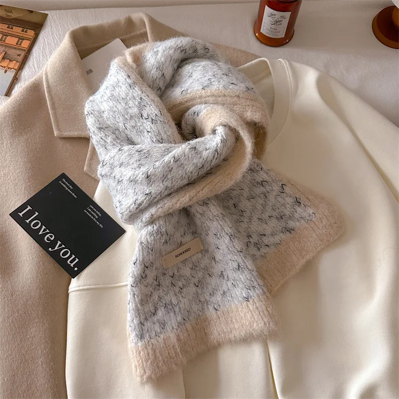 Winter female Korean high-end sense autumn and winter ins style versatile scarf warm knitted shawl scarf