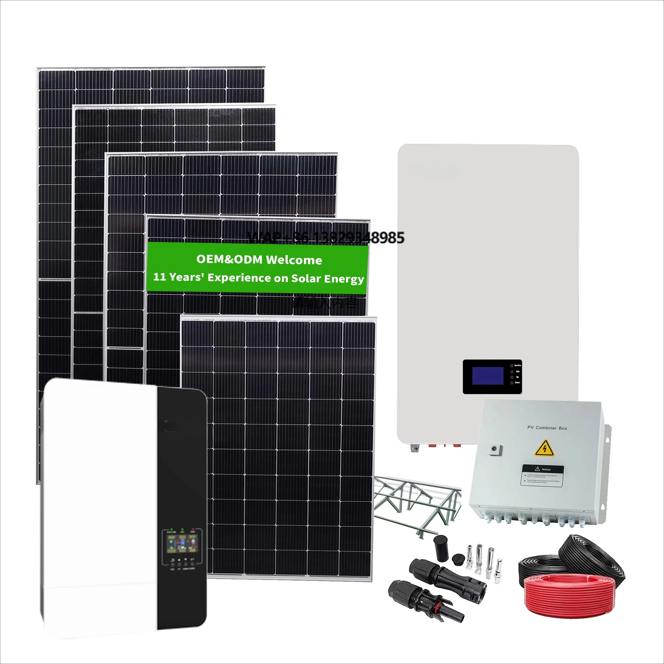 10KW Growatt Deye Hybrid Inverter Solar Hybrid System 10KW Solar System Off-Grid Control System for Solar Tracking