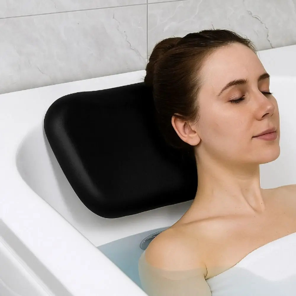 

Practical Non-slip Bathtub Pillow Suction Cup Comfort Jacuzzi Pillow High Elasticit Ergonomic Design SPA Pillow Bathroom
