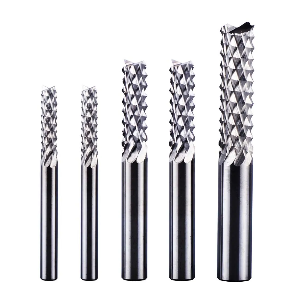 Dreanique 1pc Vollhartmetall Mais Fräser Bits 3,1mm, 4mm, 6mm, 8mm Schaftfräser Holz PCB Schneiden Fräsen Werkzeuge Carbon Faser – Detail 14