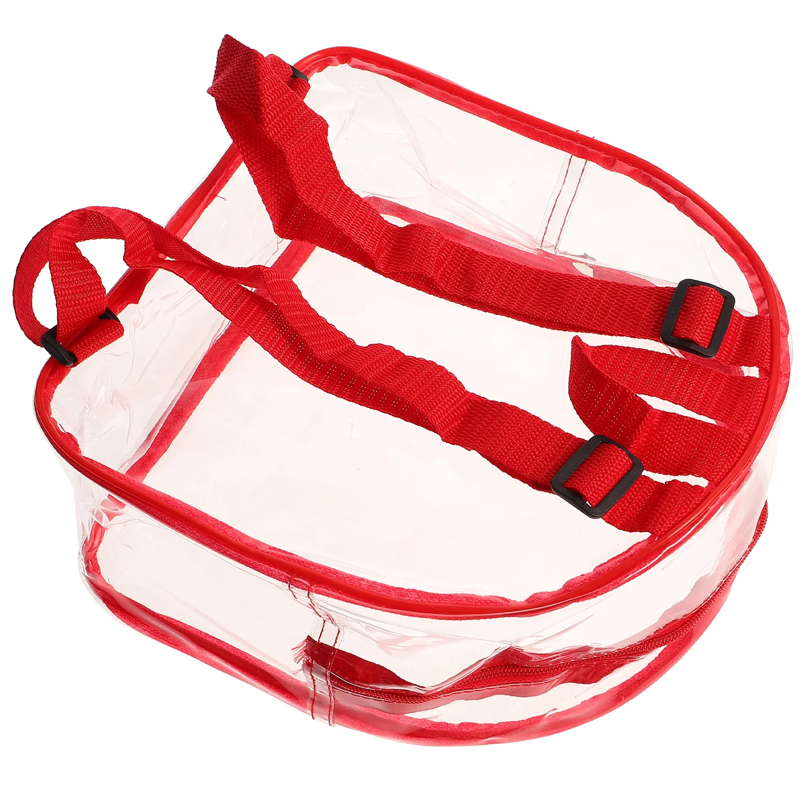 Clear Backpack Heavy Duty Transparent PVC Durable Lightweight Shoulder Bag for School Travel Stadium Approved Clear Bags