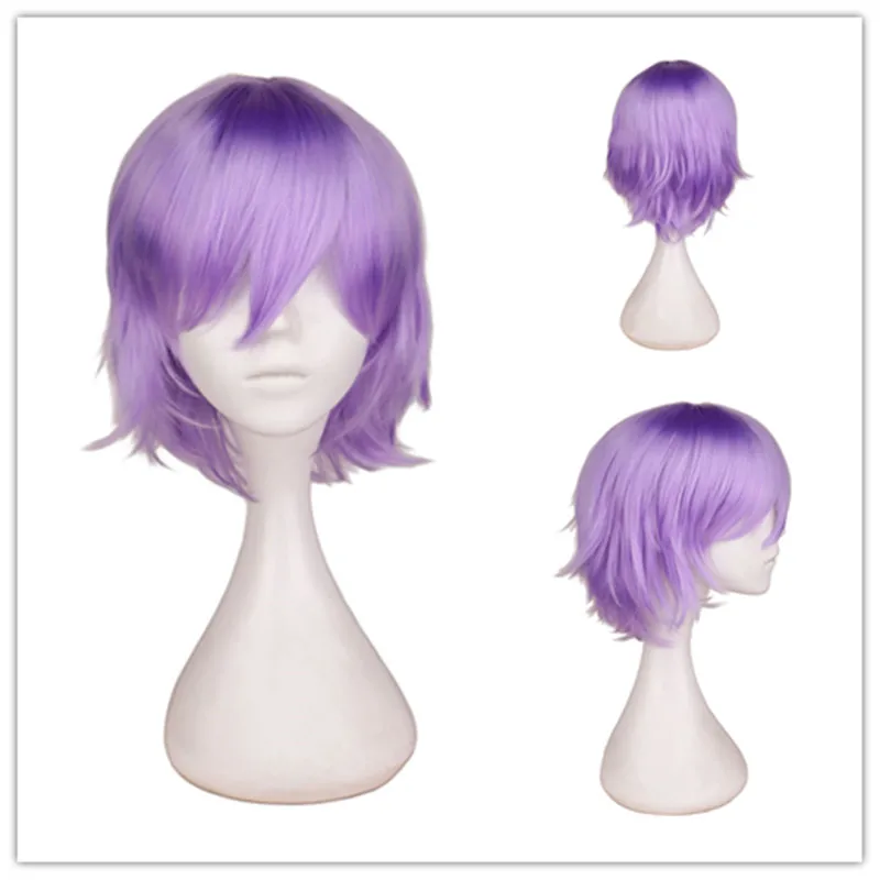 شعر مستعار أسود قصير للرجال شعر مستعار أشقر أحمر بطبقات منفوش شعر مستعار أنيمي للأولاد والهالوين وأعياد الميلاد وحفلات التنكرية