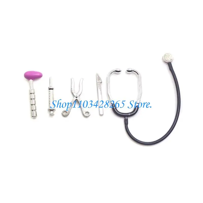 مجموعة إكسسوارات الطبيب الواقعية بمقياس 1/12 للعب التظاهري لعيادة الدمى G2TE #1