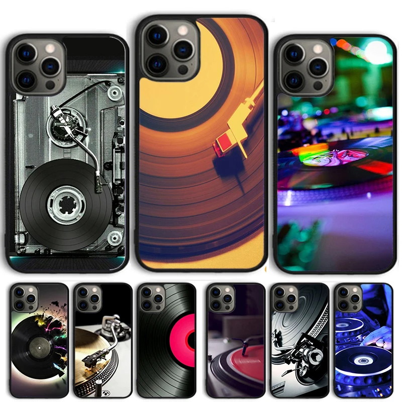 Vinyl DJ Record Art Phone Case Cover For iPhone 15 16 11 13 14 Pro Max 12 mini Plus X XS Max XR Fundas