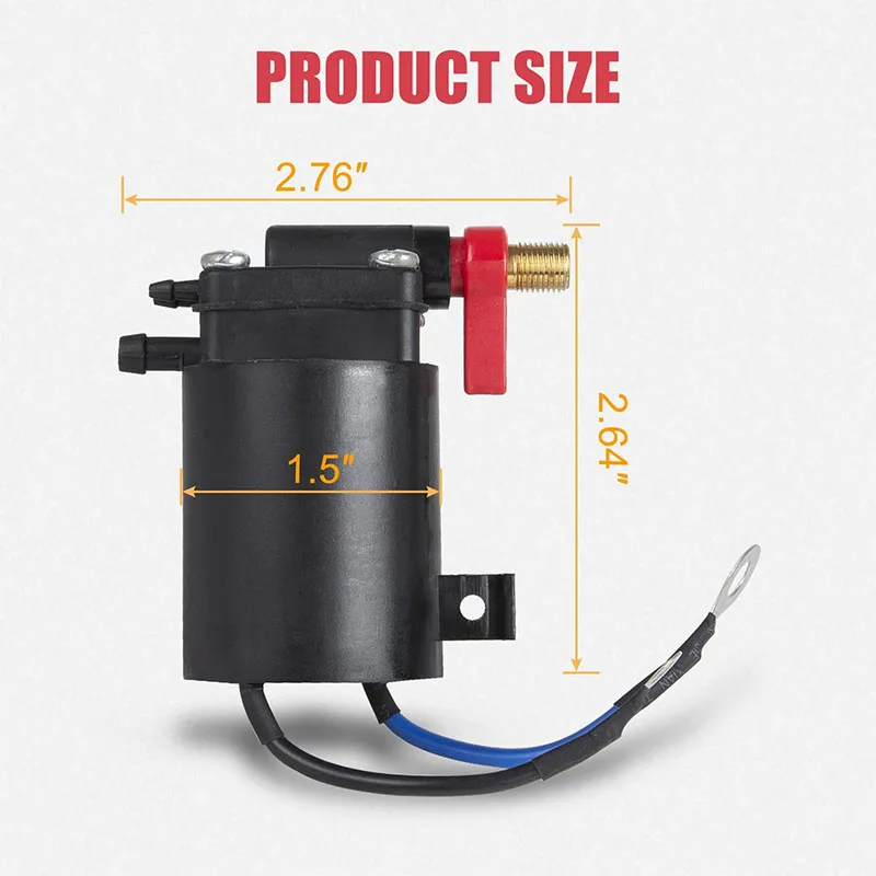 Fuel Primer Choke Solenoid Valve Compatible with Omc Johnson Evinrude 9.9-300 HP 1980-2005 Outboard 5007356 5828665 397909