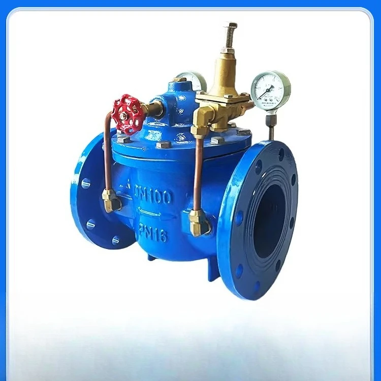 Water Pressure Reducing Valve 200X Adjustable PRV Hydraulic PN10/PN16 Ductile Iron Fire Protection Water Control OEM/ODM