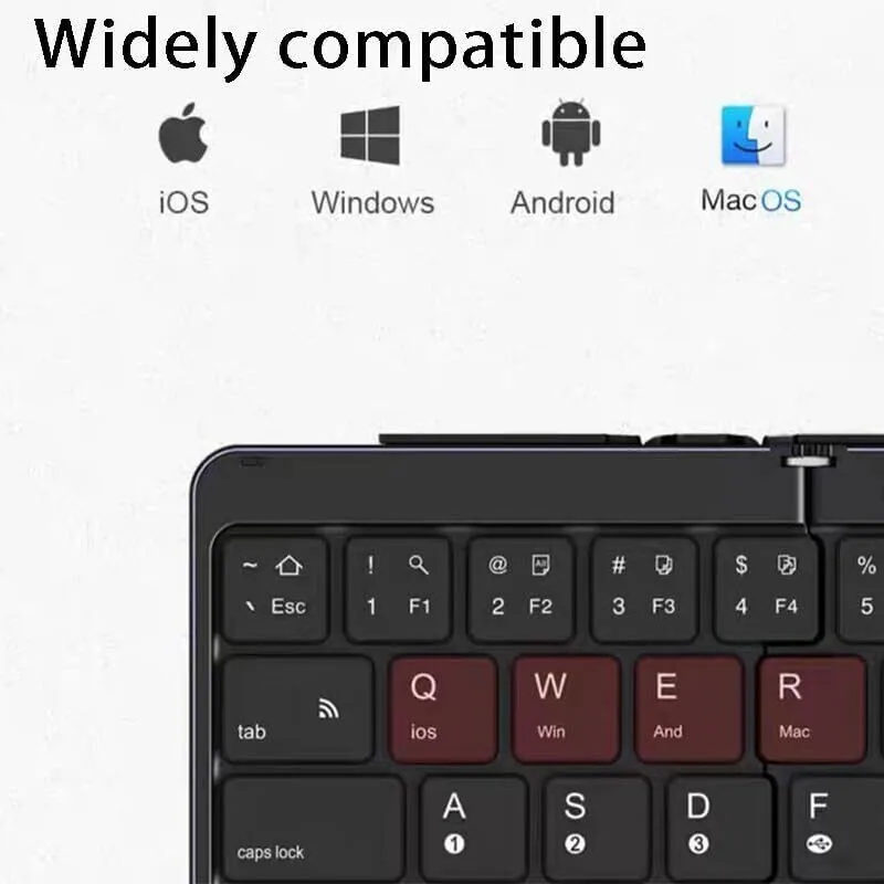 لوحة مفاتيح بلوتوث قابلة للطي من JOMAA مع لوحة أرقام وإضاءة خلفية RGB ولوحة مفاتيح قابلة للطي مع شاشة بطارية للهاتف اللوحي Ipad