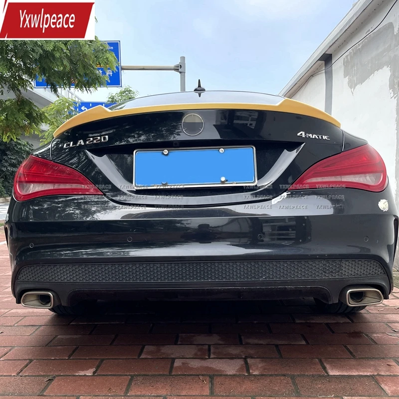 

For Mercedes Benz CLA45 W117 C117 CLA 200 250 260 Sedan 2013-2018 CS Style ABS Plastic Rear Trunk Lip Wing Spoiler