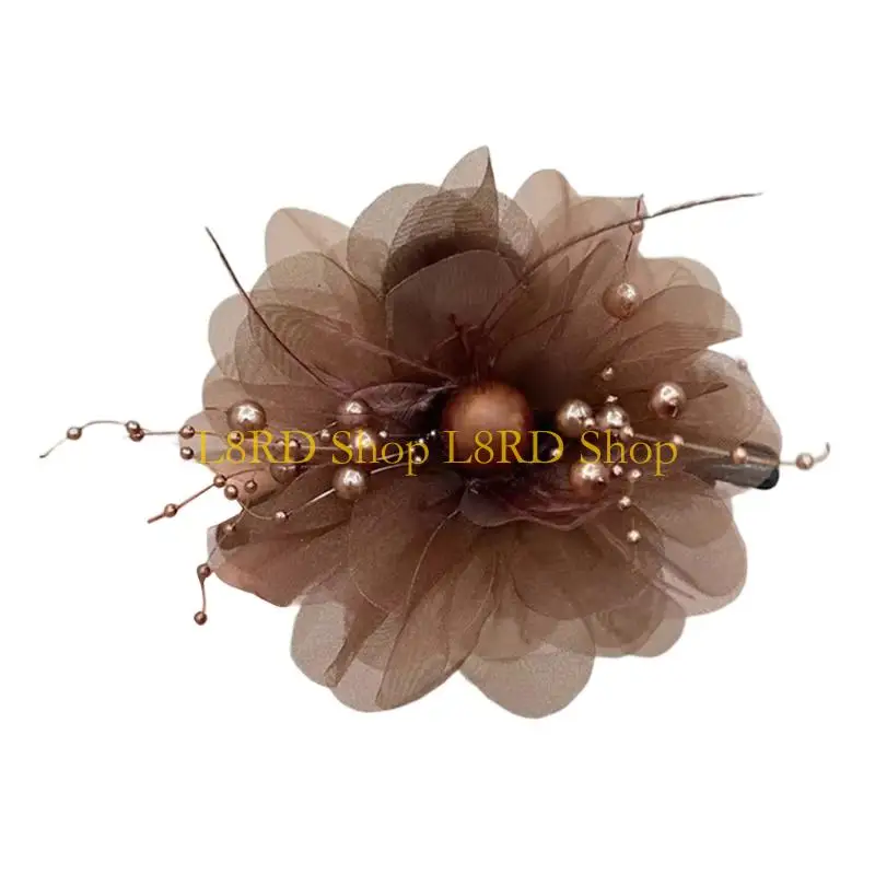 L8RD Peony Flower Inspired Barrettes Strong Clasp Design For Long Hair Styling Essential
