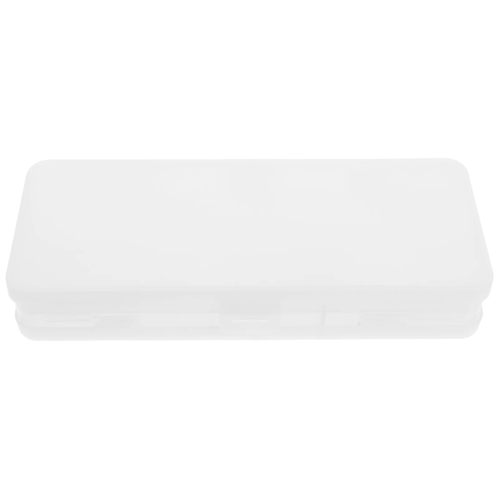 

Transparent Frosted Double Layer Pencil Box Large Capacity Snap Tight Lid Pencil Case Storage Organizer for Office School