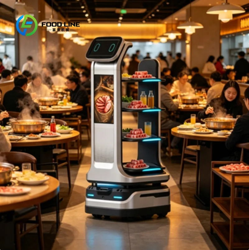 Restaurant Delivery Robot AI Waiter for Smart Ordering and Obstacle Avoidance Voice Ordering and Food Delivery Services