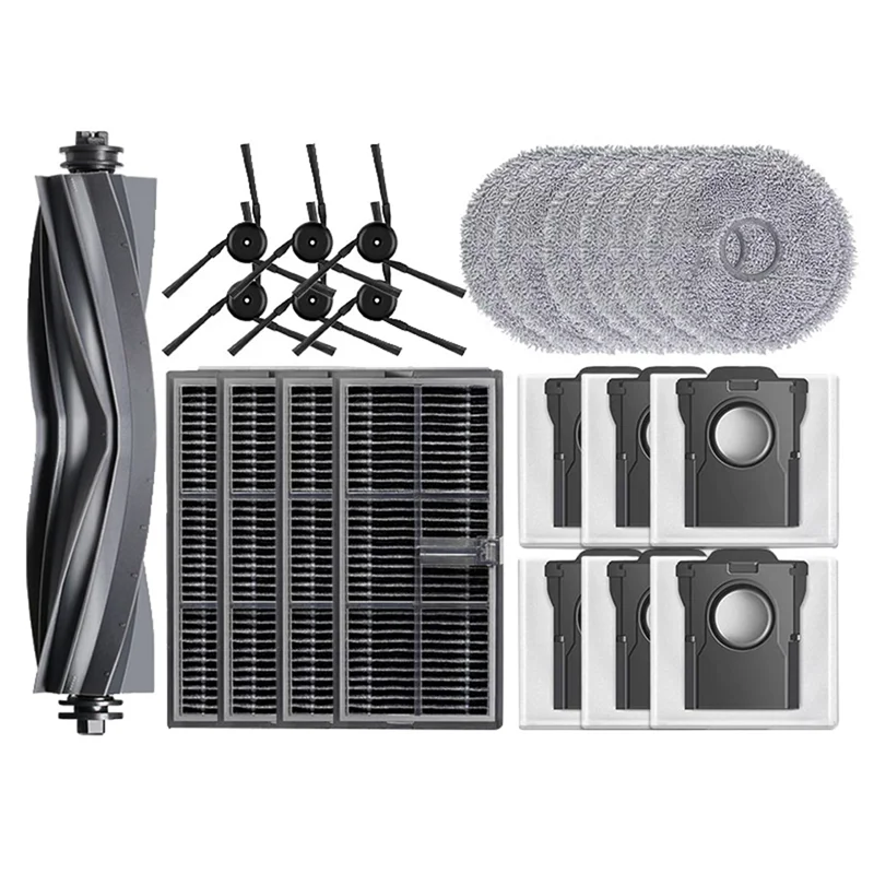 A21F-Accessories Parts For MOVA P50 Pro Ultra/P50 Ultra Robot Vacuum Cleaner- Main Side Brush HEPA Filter Mop Cloth Dust Bag