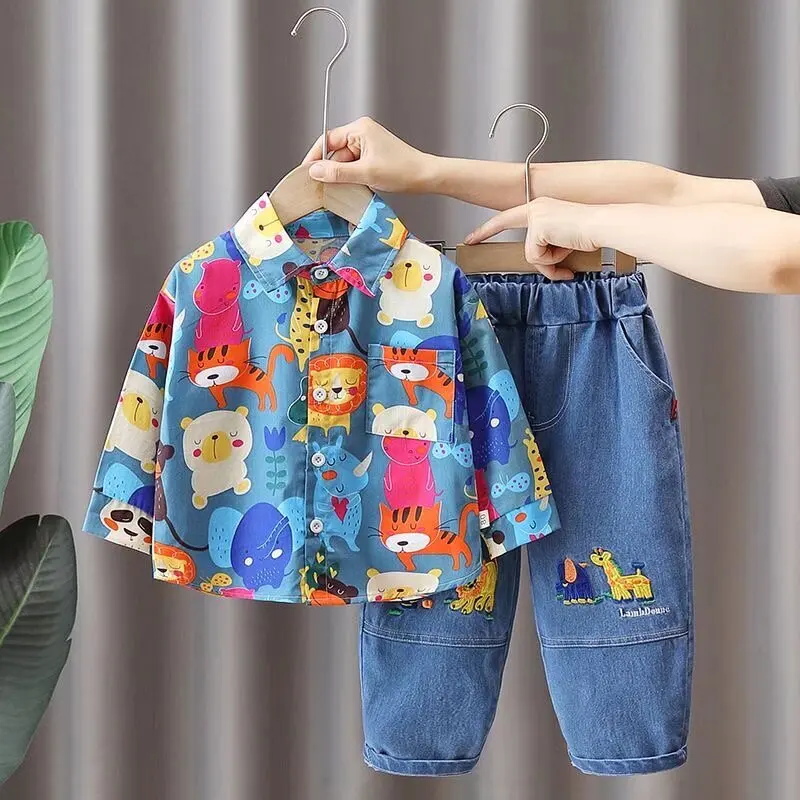 

Baby Boys Clothes Suit Spring Autumn Outfit Sets Baby Boys Shirts+ Pants Sets2 pcs Children's Set 2 to 7 years