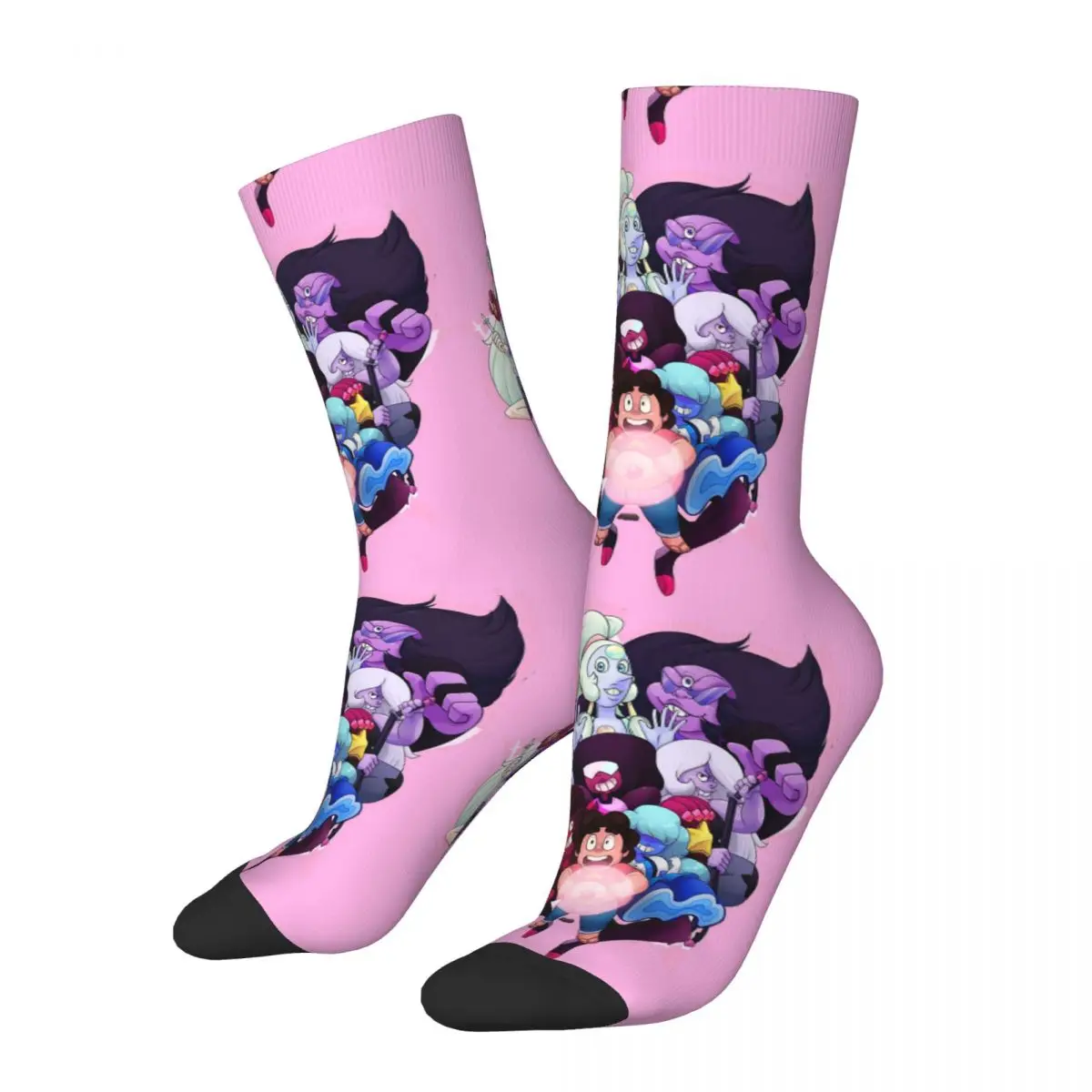 

Hip Hop Retro I'm A Crystal Gem Crazy Men's Compression Socks Unisex Steven Universe American Funny Cartoon Seamless Crew Sock