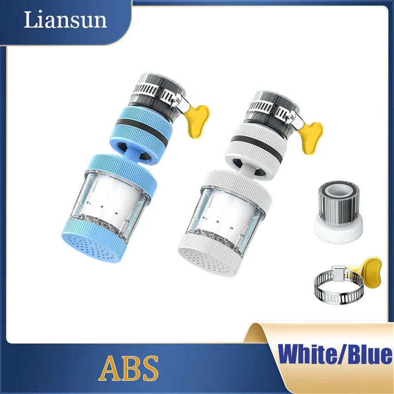 1/2pcs 360° Rotation Water Faucet Filter Universal Household Kitchen Splash-proof Tap Water Filter Purifier Filtration Cartridge