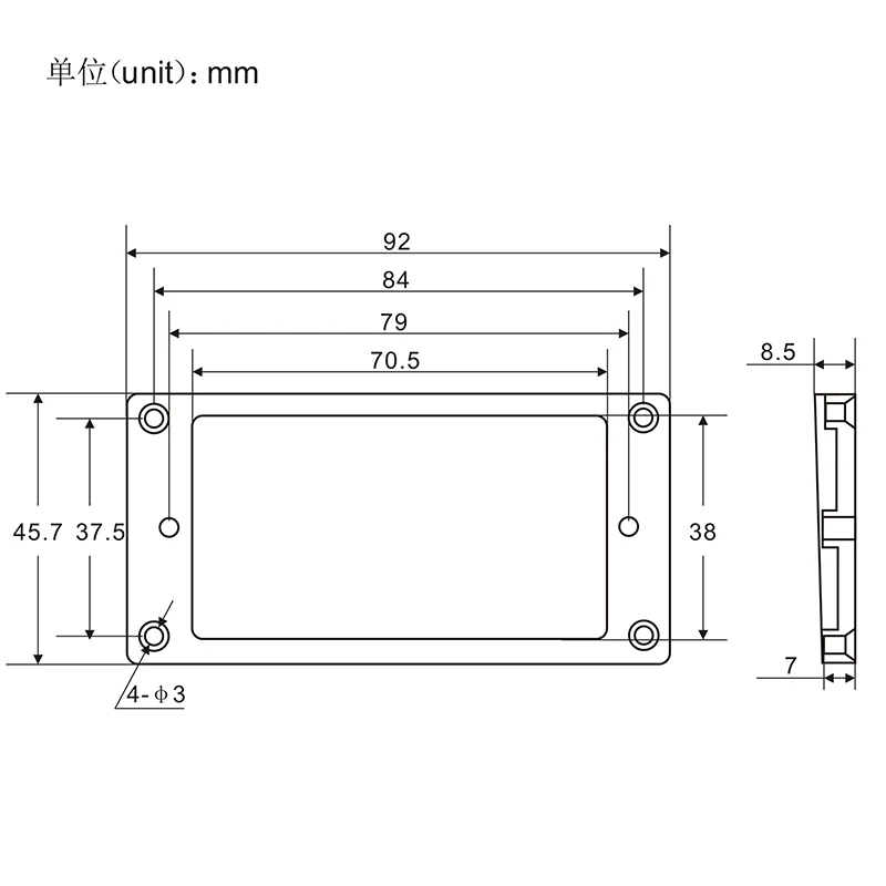 FLEOR 10 Sets Schwarz Flache Gitarre Pickup Rahmen Montage Ringe Neck & Bridge Rahmen für Elektrische Gitarre Teile