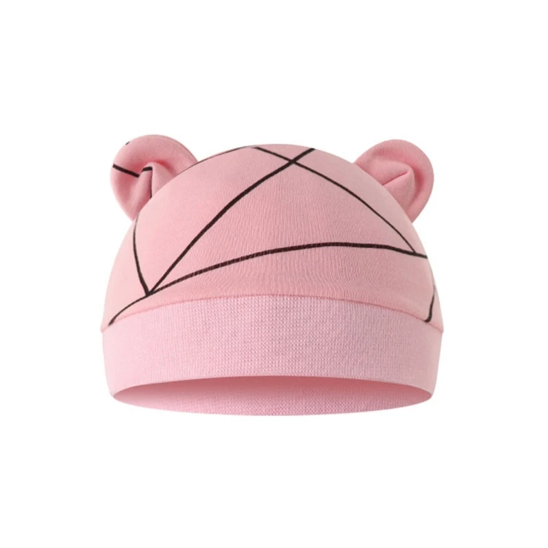 Newborn Hat Skull Beanie-Hat Bear Ear Infant Hat Non-fluorescent Baby Headdress