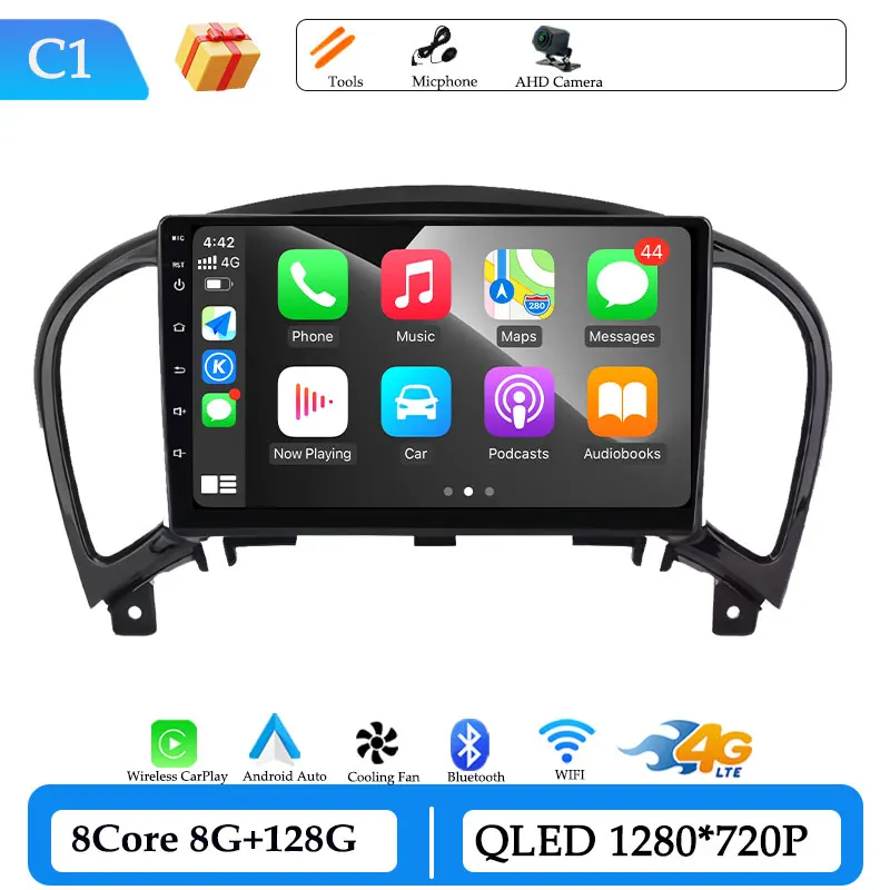 Wireless CarPlay Android 15 for Nissan Juke 2011 - 2016 Car Radio Video Audio Multimedia Player DSP Stereo GPS Navigation WiFi image 3