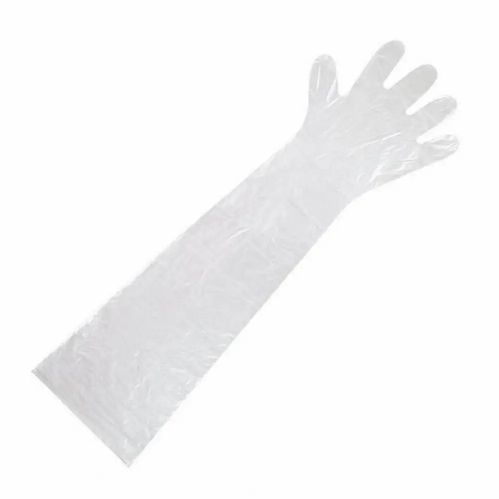 50Pcs Disposable Long Arm Glove Sturdy Non-toxic Farm Glove Veterinary Examination Multifunctional Disposable Gloves