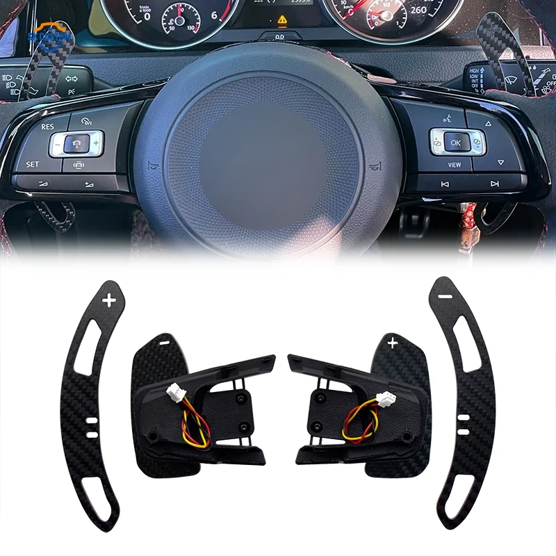 

Carbon Fiber Car Magnet Paddle Shifters for Volkswagen Golf 7 7.5GTI R GTS GTI