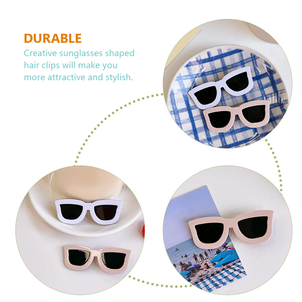 

6 Pcs Hairpin Accessories for Girls Funny Clips Sunglasses Cartoon Hairpins Little