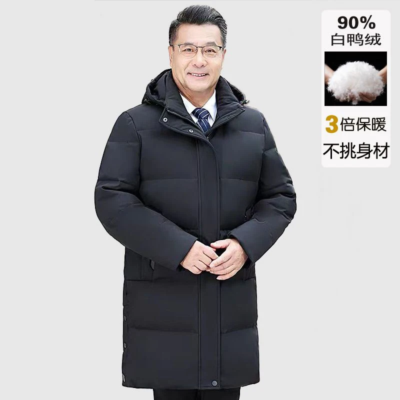 Mid Lange Puffer Jas Heren Dikke En Warme Oversized Eend Donsjack Pluizige Jassen Parka Voor Mannen Winter Donsjas Man Kleding