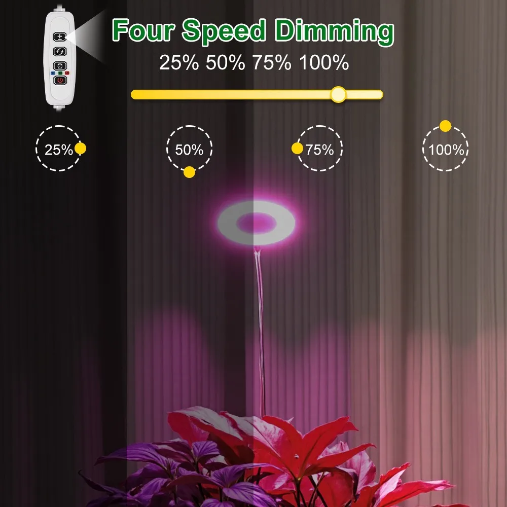 Angel Ring Succulent Red Blue Light Full Spectrum Plant Growth LED Light Adjustable Indoor Plant Lamp for Flowering