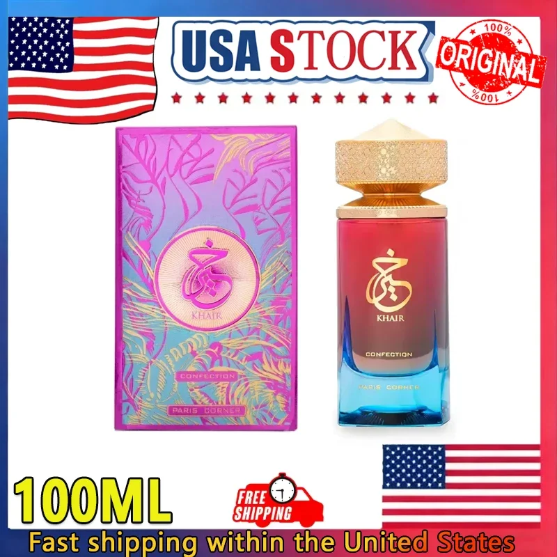 PARIS CORNER Khair Series Eau De Parfum Spray 100ml Original Arab Perfumes Noble Lady Fragrance Pheromones Cologne for Men Gifts