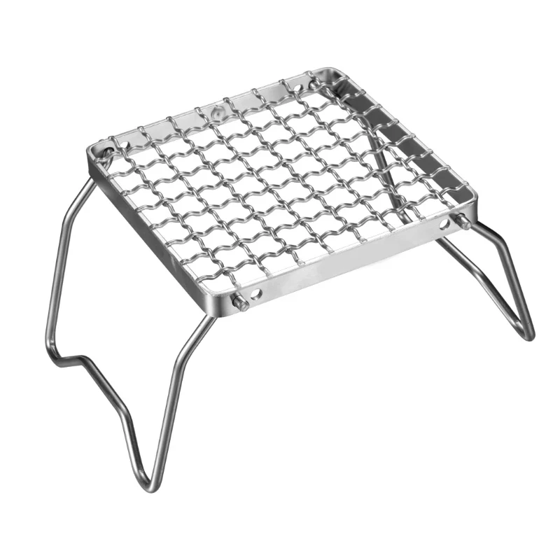 Portable Folding Camping Campfire Grill, Over Fire Split Stoves 304 Stainless Steel,  Outdoor Campfire Cooking