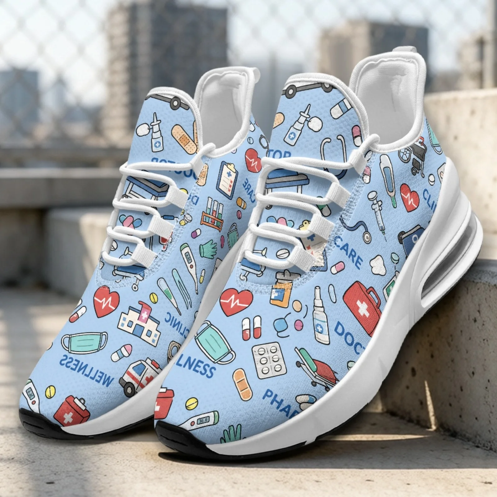 Breathable Mesh Athletic Shoes - Медицинская обувь PENSTROLL с узором, кроссовки