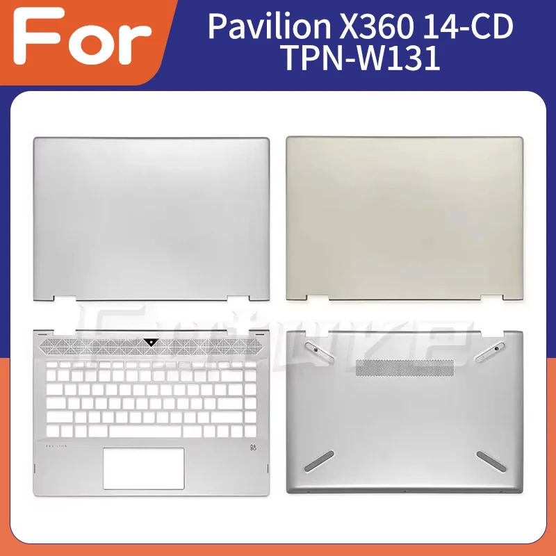 New LCD Back Cover Gold L22289-001 Silver L22250-001 Palmrest Bottom Cover For Pavilion X360 14-CD TPN-W131 Thick Screen
