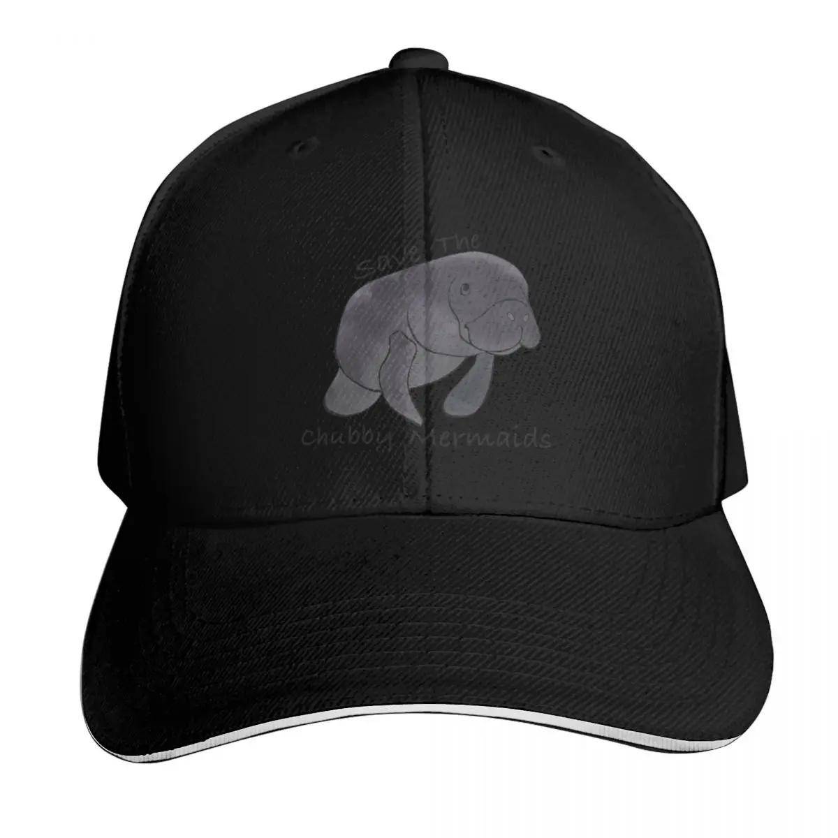 Save the Chubby Mermaids Baseball Cap Six Panel Structured Crown Sun Protection UPF 50+ Breathable Mesh Back