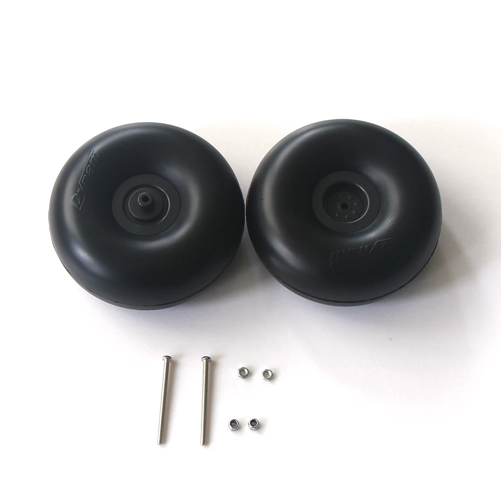 Dynam RC Airplane Wheels Thickness 42mm Solid Rubber Tires for Fixed Wing Models All-Terrain Off-Road Landing Gear Tires