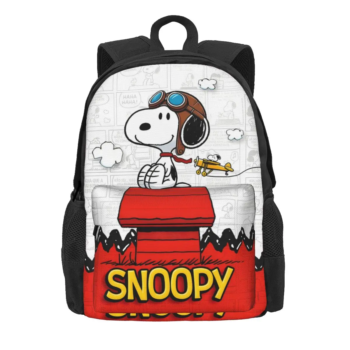 

Снупи мультфильм собака пилот женский рюкзак Mochila студенческая школьная сумка компьютер Mochila для мальчиков и девочек большой вместительный полиэстеровый рюкзак