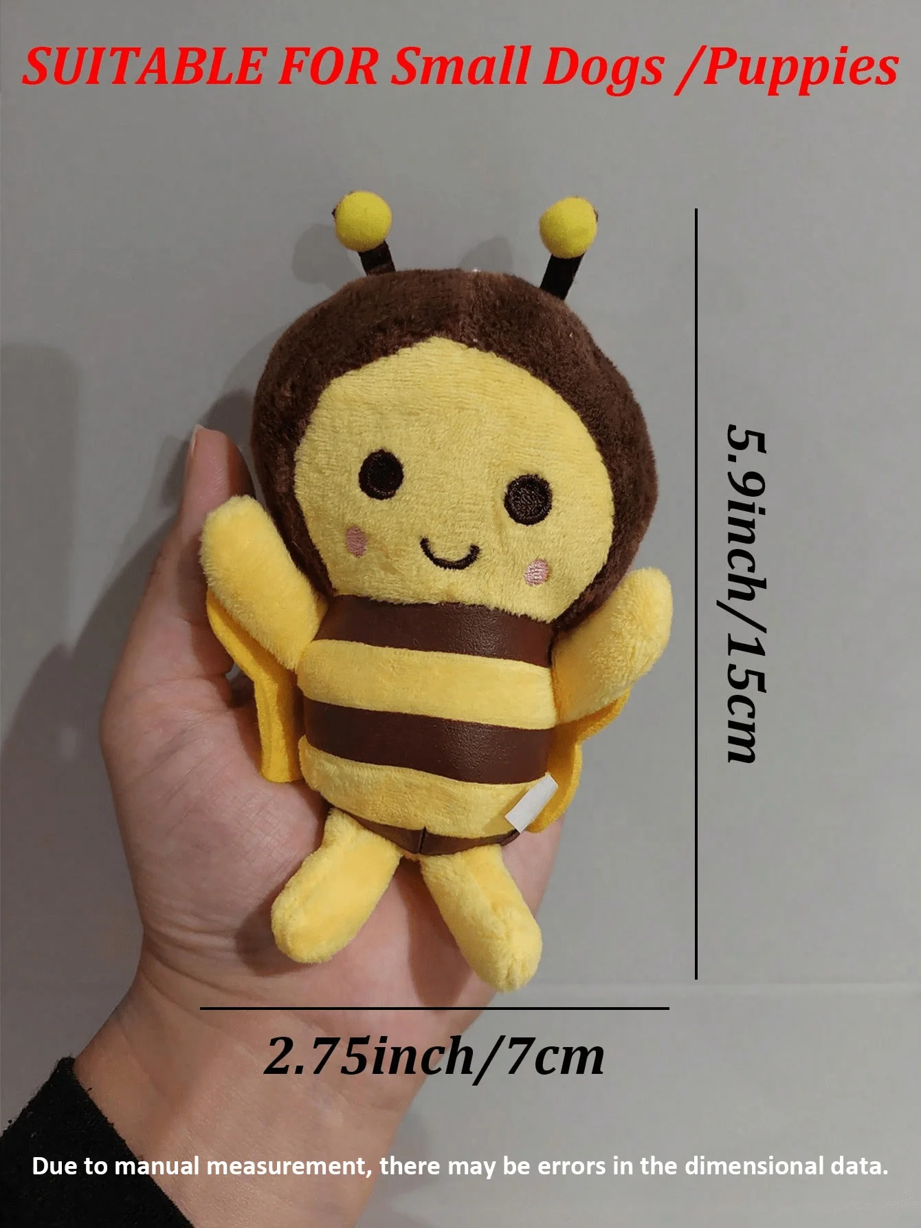 2 Packungen Welpen-Kauspielzeug – niedliche Bienenform, geeignet für Welpen und kleine Hunde, für Zahnwachstum, Zahnreinigung, Linderung von Zahnbeschwerden – Detail 5