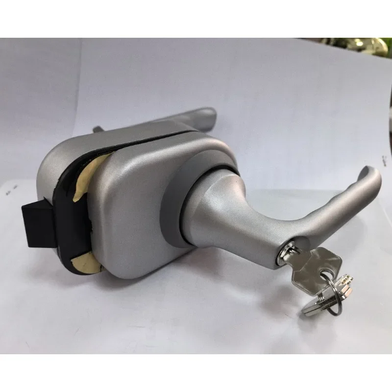 Office Glass Door Lock Partition Room Door Lock Stainless Steel Anti-theft Sliding Door Handle Lock